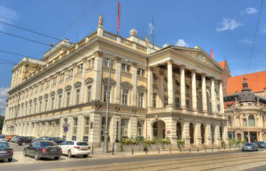 Wroclaw, Poland - August 2021: Beautiful view on the historical center on the city in summer day