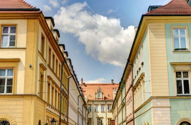 Wroclaw, Poland - August 2021: Beautiful view on the historical center on the city in summer day