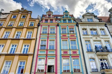 Wroclaw, Poland - August 2021: Beautiful view on the historical center on the city in summer day