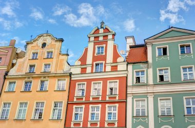 Wroclaw, Poland - August 2021: Beautiful view on the historical center on the city in summer day