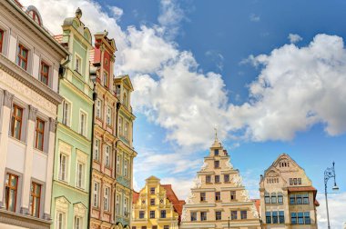 Wroclaw, Poland - August 2021: Beautiful view on the historical center on the city in summer day