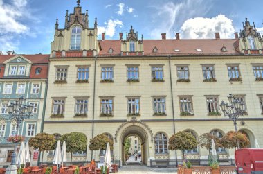 Wroclaw, Poland - August 2021: Beautiful view on the historical center on the city in summer day