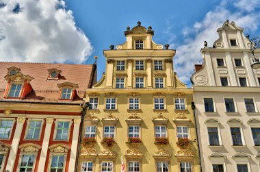 Wroclaw, Poland - August 2021: Beautiful view on the historical center on the city in summer day