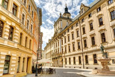 Wroclaw, Poland - August 2021: Beautiful view on the historical center on the city in summer day
