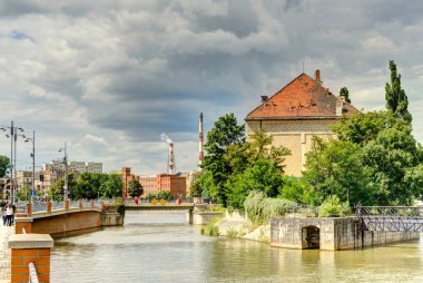 Wroclaw, Poland - August 2021: Beautiful view on the historical center on the city in summer day
