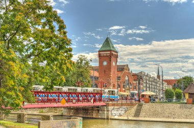 Wroclaw, Poland - August 2021: Beautiful view on the historical center on the city in summer day