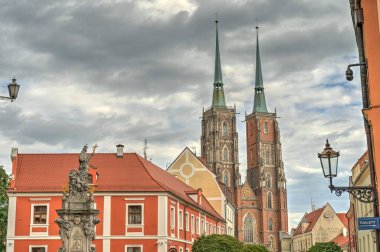 Wroclaw, Poland - August 2021: Historical center in summertime