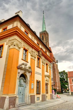 Wroclaw, Poland - August 2021: Historical center in summertime