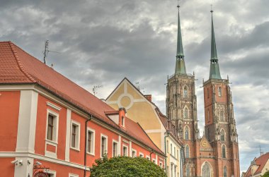Wroclaw, Poland - August 2021: Historical center in summertime