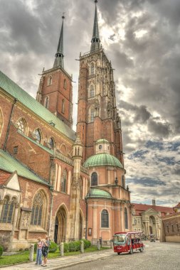 Wroclaw, Poland - August 2021: Historical center in summertime