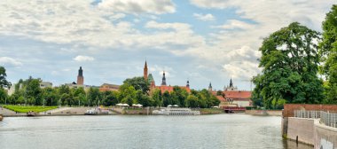 Wroclaw, Poland - August 2021: Historical center in summertime