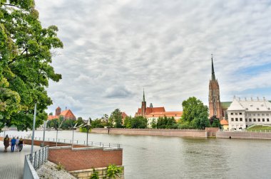 Wroclaw, Poland - August 2021: Historical center in summertime