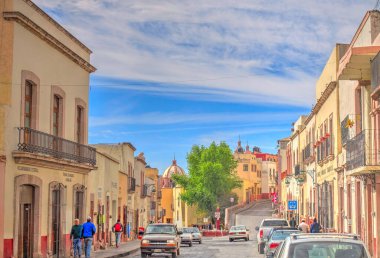 Zacatecas, Mexico - March 2017: Beautiful view on the Historical center of the city in sunny weather