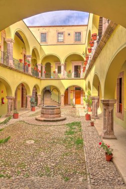 Zacatecas, Mexico - March 2017: Beautiful view on the Historical center of the city in sunny weather