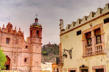 Zacatecas, Mexico - March 2017: Beautiful view on the Historical center of the city in sunny weather