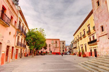 Zacatecas, Mexico - March 2017: Beautiful view on the Historical center of the city in sunny weather