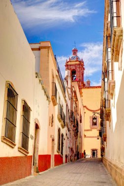 Zacatecas, Mexico - March 2017: Beautiful view on the Historical center of the city in sunny weather
