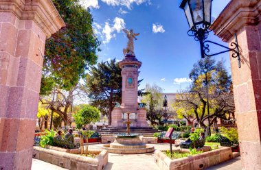 Zacatecas, Mexico - March 2017: Beautiful view on the Historical center of the city in sunny weather