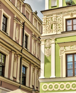 Zamosc, Poland - August 2021: Historical center of the city in cloudy weather day              