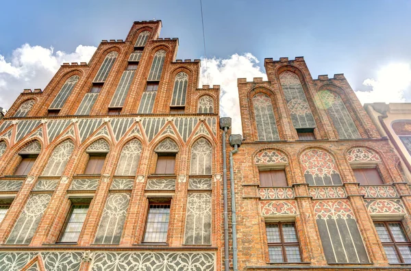 Torun, Poland - August 2021: Beautiful view on the Historical center of the city in summertime