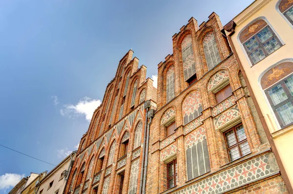 Torun, Poland - August 2021: Beautiful view on the Historical center of the city in summertime