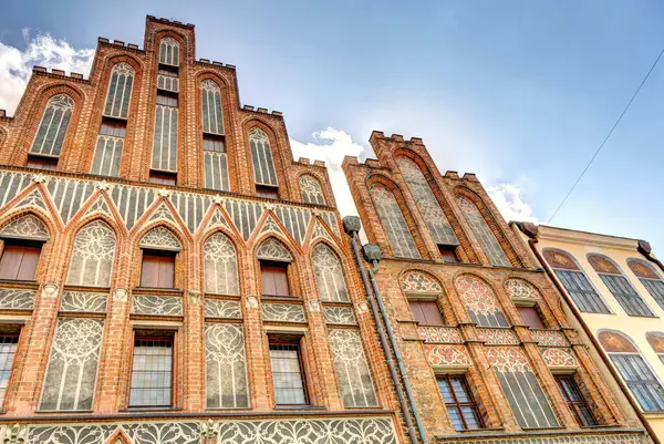 Torun, Poland - August 2021: Beautiful view on the Historical center of the city in summertime