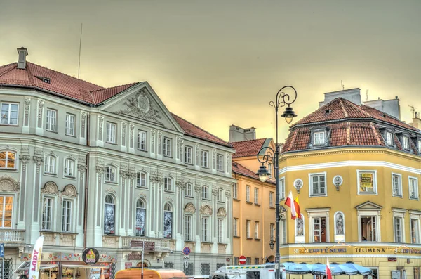 Warsaw Poland August 2021 Nowy Swiat Street Dusk — Stok fotoğraf