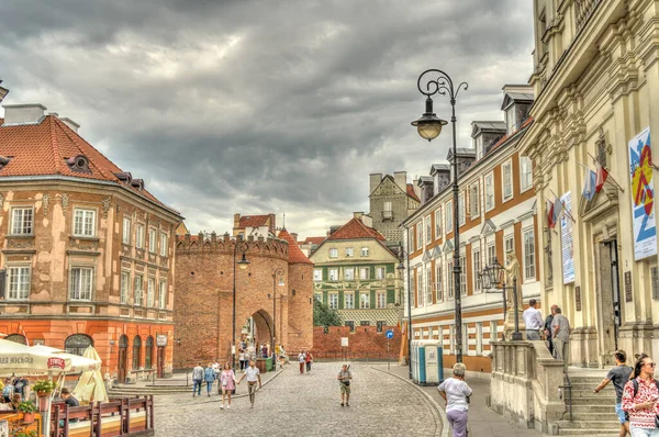 Warsaw Poland August 2021 View Old Town Cloudy Weather — Zdjęcie stockowe