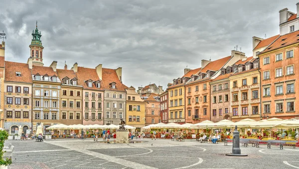 Warsaw Poland August 2021 View Old Town Cloudy Weather — Zdjęcie stockowe