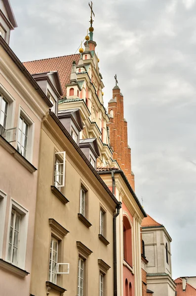 Warsaw Poland August 2021 View Old Town Cloudy Weather — 图库照片