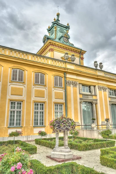 Warsaw Poland August 2021 Beautiful View Wilanow Palace Cloudy Weather — Stockfoto