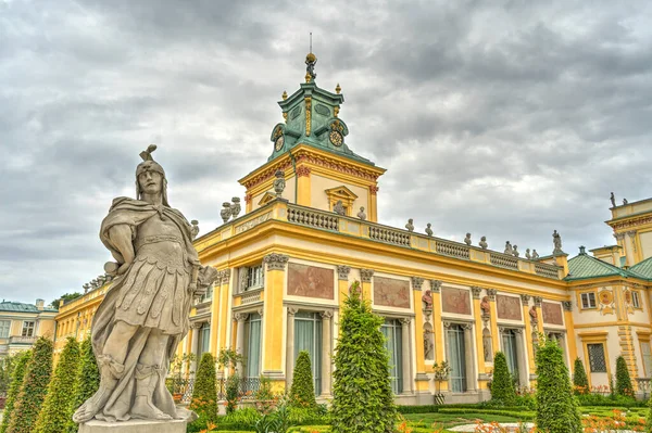 Warsaw Poland August 2021 Beautiful View Wilanow Palace Cloudy Weather — Foto Stock