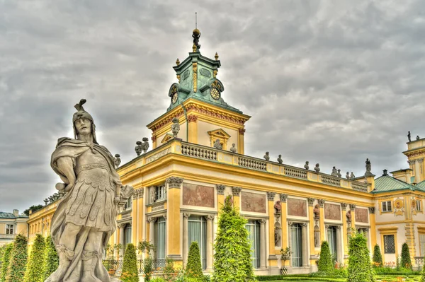 Warsaw Poland August 2021 Beautiful View Wilanow Palace Cloudy Weather — Photo
