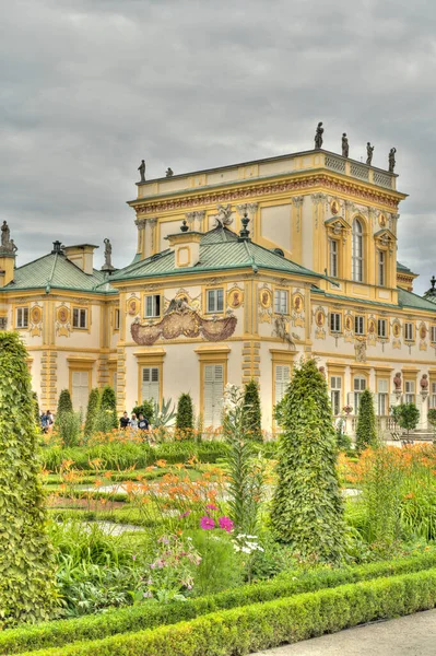 Warsaw Poland August 2021 Beautiful View Wilanow Palace Cloudy Weather — Stockfoto