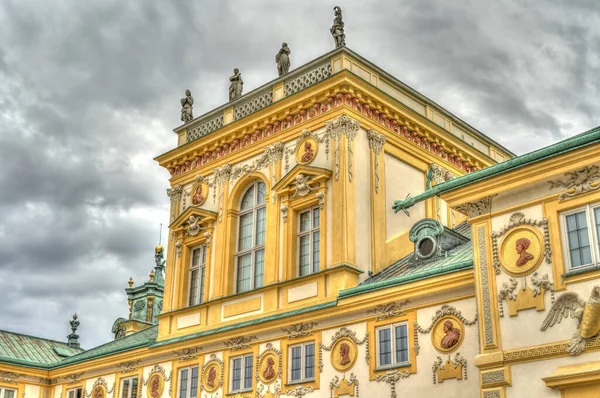 Warsaw Poland August 2021 Beautiful View Wilanow Palace Cloudy Weather — Stock Photo, Image