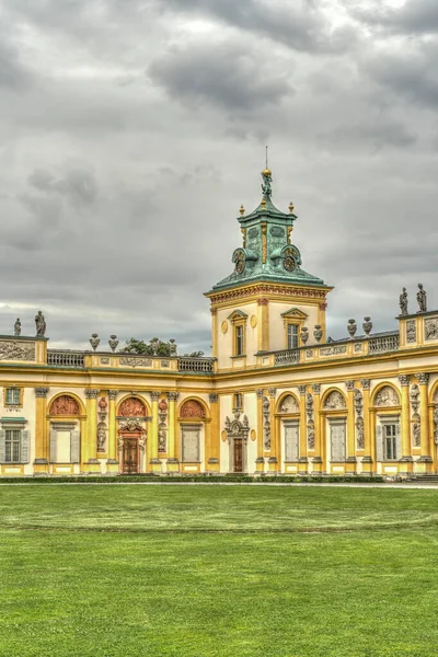 Warszawa Poland August 2021 Beautiful View Wilanow Palace Cloud Weather — стокове фото