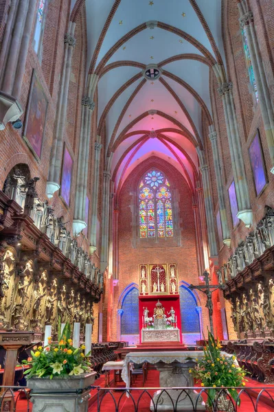 Wroclaw Poland August 2021 Cathedral Interior Hdr Image —  Fotos de Stock