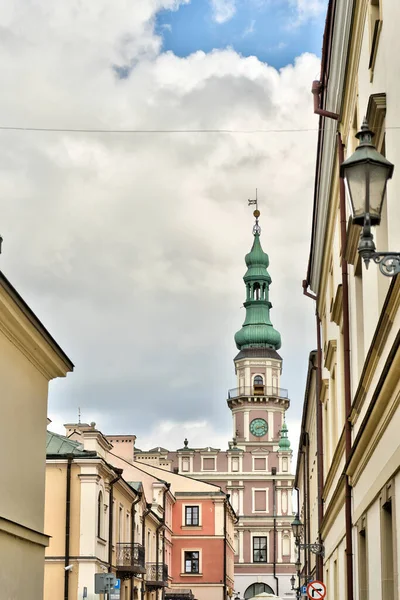 Zamosc Poland August 2021 Historical Center City Cloudy Weather Day — Foto de Stock