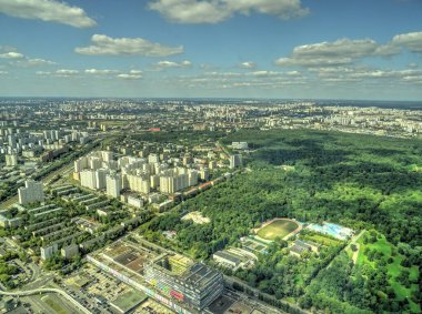 Moscow cityscape from above