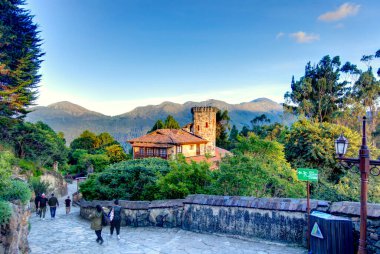 Bogota, Colombia, cityscape at sunset from Monserrate