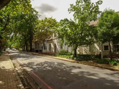 STELLENBOSCH, SOUTH AFRICA - JANUARY 2015: City center in summertime