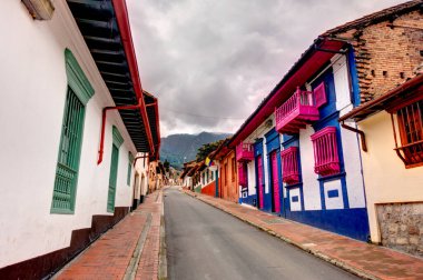 Bogota, Colombia - April 2019 : Historical center in cloudy weather