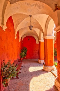 AREQUIPA, PERU - APRIL 2018 : Historical center in sunny weather