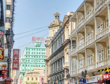 architecture details in Macau city center, HDR Image
