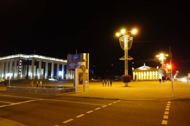 MINSK, BELARUS - SEPTEMBER 2017: City center in summertime