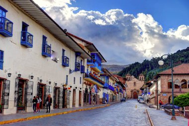 CUSCO, PERU - APRIL 2018: Historical center in sunny weather