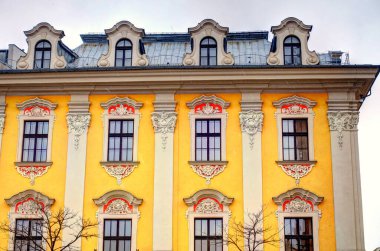 Krakow, Poland - August 2021: Wawel Castle in cloudy weather