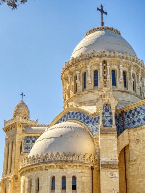 Algiers, Algeria - March 2020 : Colonial architecture in sunny weather, HDR Image