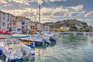 Cassis, France - August 2019 : Picturesque harbour in summertime
