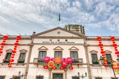 architecture details in Macau city center, HDR Image